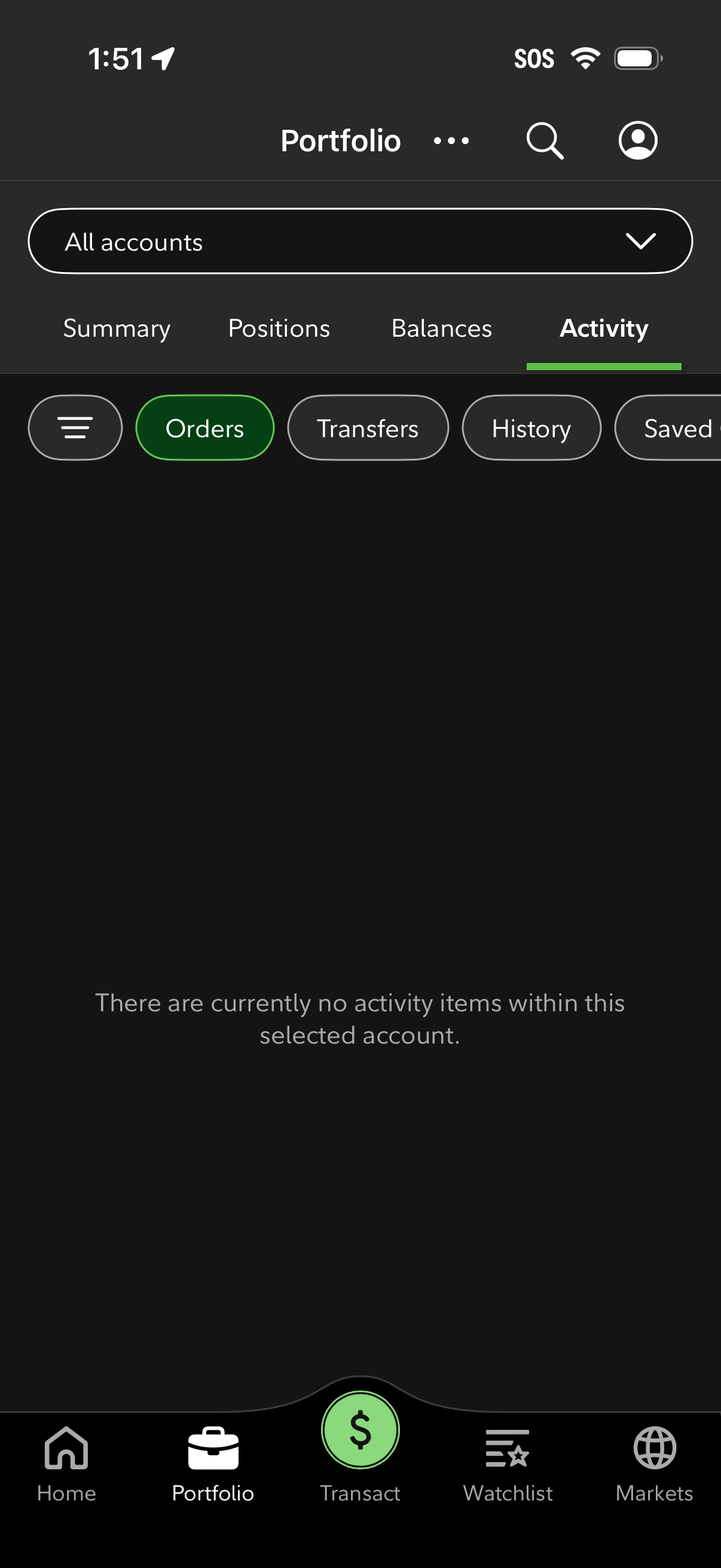 fidelty empty-state screenshot